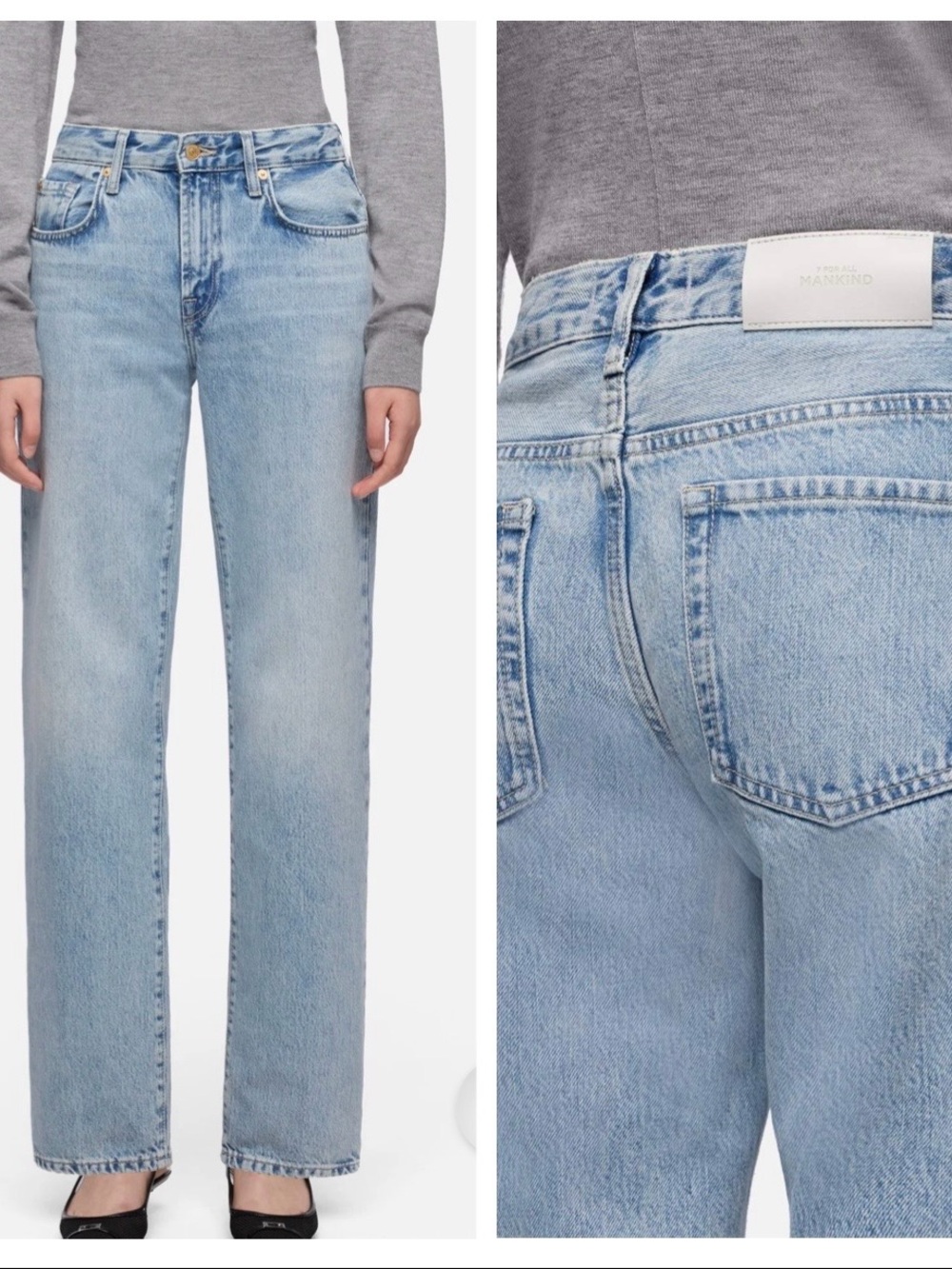 7 For All Mankind Womens  Calie Straight in September Straight Leg Jean Size:27